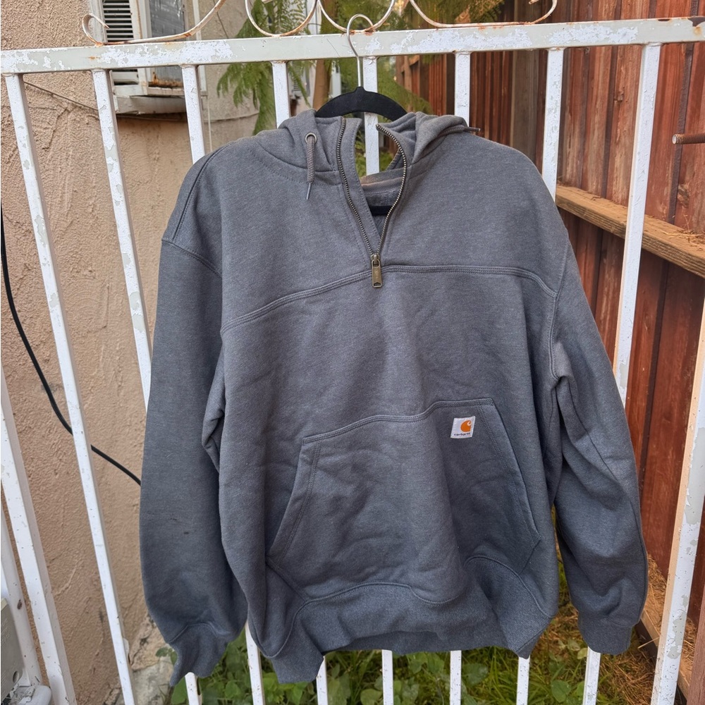 RAIN DEFENDER®  CARHARTT LOOSE FIT HEAVYWEIGHT QUARTER-ZIP HOODIE